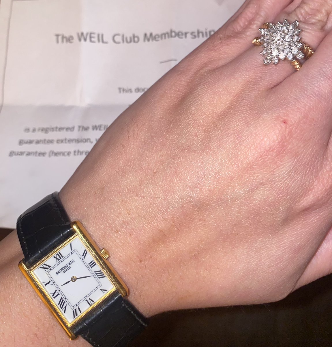 razorbackgal80's tweet photo. Christmas is a time I look forward to spending with my family. Well this Christmas, my mom passed down this ring &amp; watch to me. This may look like an engagement ring, but when I look down, I see generations of women in my family. I hope everyone else had a blessed Christmas! https://t.co/ZXJ63ltMOQ