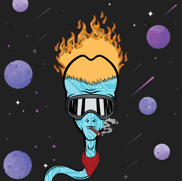 snakeliens's tweet photo. This Snakelien is on fire 🔥

An algorithm created by alien snakes that have infiltrated the blockchain has produced a collection of unique NFTs called Snakliens.

Join our colony.

#NFT全員プレゼント #nfts #PolygonNFTs https://t.co/geGznPV5HM