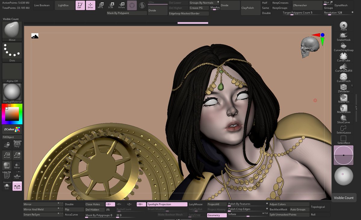 nympha3d's tweet image. lil aeolian wip #ghostblade #3dart #3dprinting