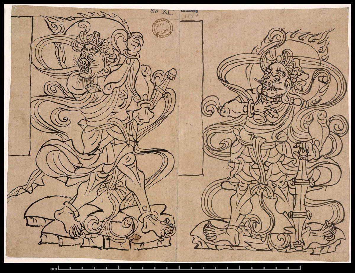 rico81693's tweet image. Dunhuang frescoes, existing in the British Museum.#museum #art #frescoes