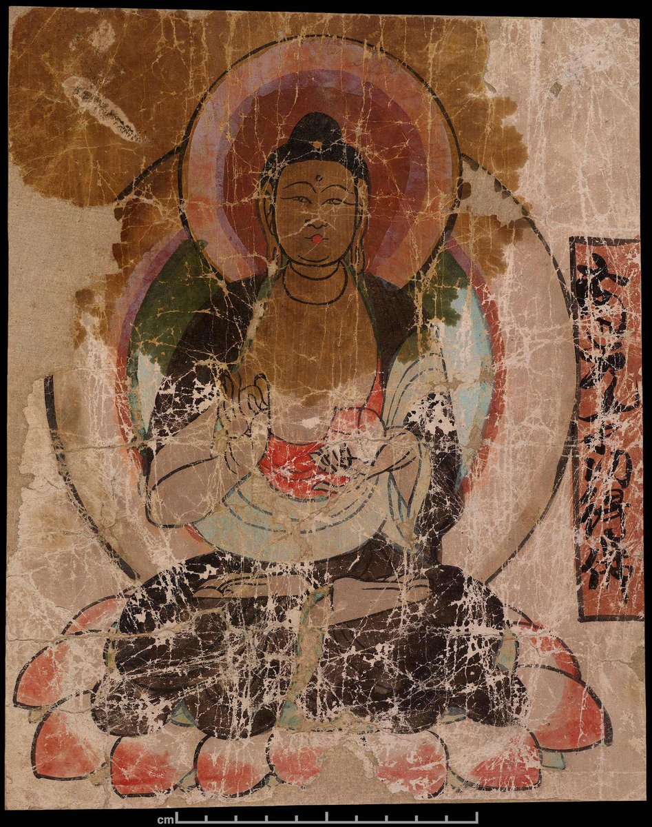 rico81693's tweet image. Dunhuang frescoes, existing in the British Museum.#museum #art #frescoes