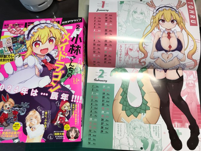 月アク届いたー今年のカレンダーは水着🩱 