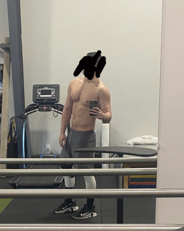 merry chrmis only person at gym doing legs for some reason sadness shirtless posting