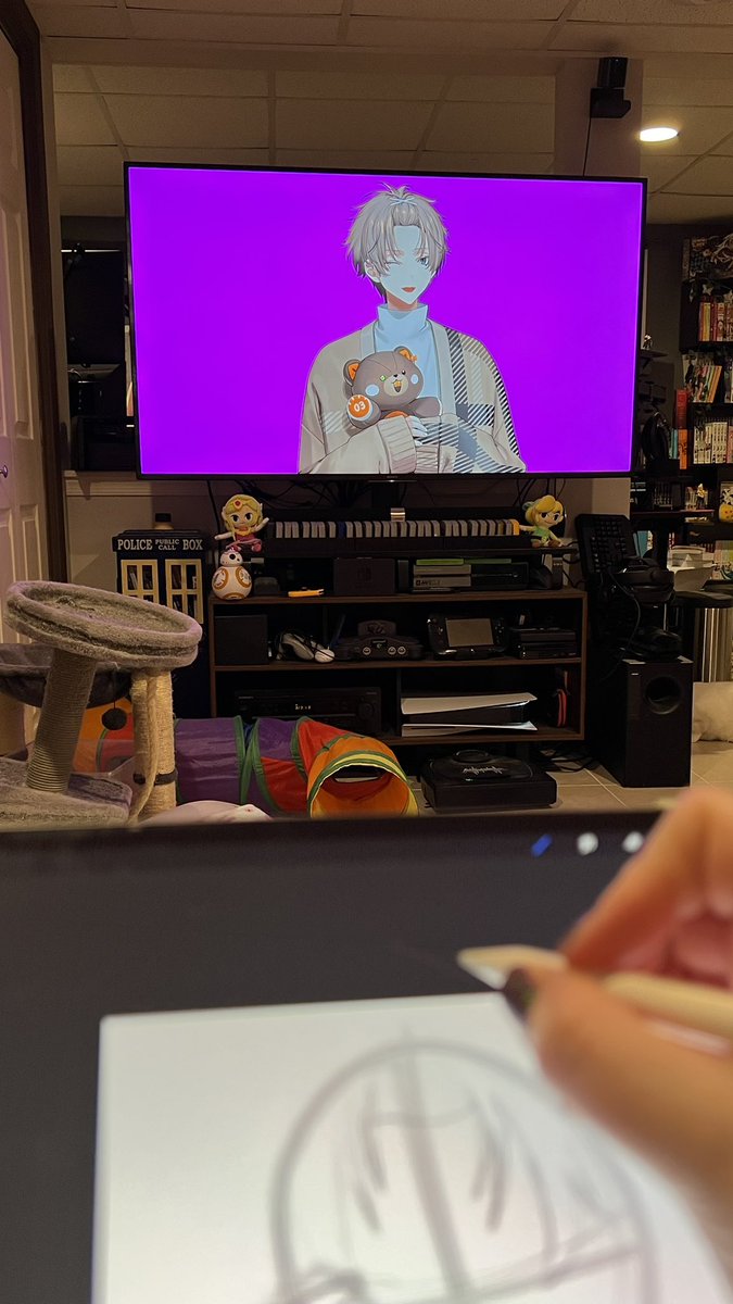 Thanks for turning a tough night into a great one! I’m starting on drawing your new outfit immediately! ❤️#AlbanChristmasReveal #AlbanKnoxArt