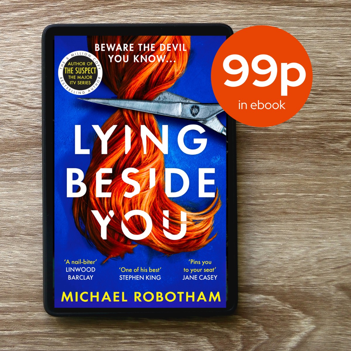 EBOOK DEAL ALERT! #LyingBesideYou, the unputdownable thriller from bestseller @michaelrobotham is now just 99p in ebook for a limited time! Beware the devil you know. . . Download your copy now: amzn.to/48mKHIq