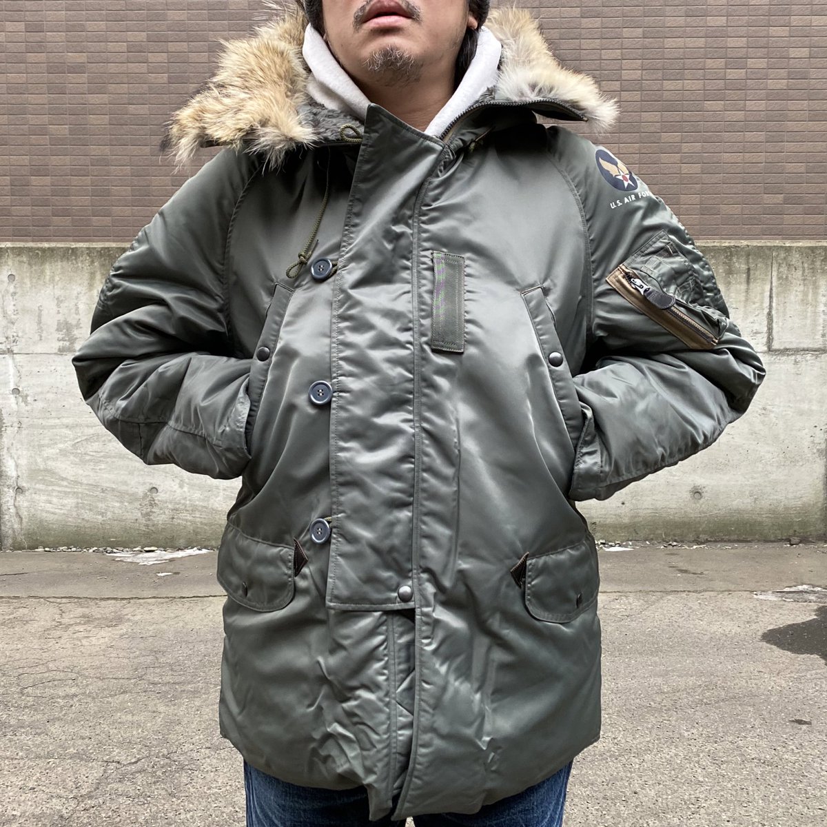 soen_chitose's tweet image. #buzzricksons 
#N3B
#フライトジャケット
#ヘビーゾーン
#ヘビーナイロン
#クラウンジッパー