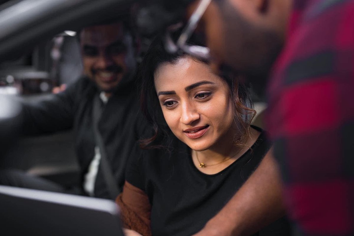 #Trisha on the sets of #TovinoThomas starrer, #AkhilPaul - #AnasKhan (makers of the 2020 flick #Forensic) directorial #Identity