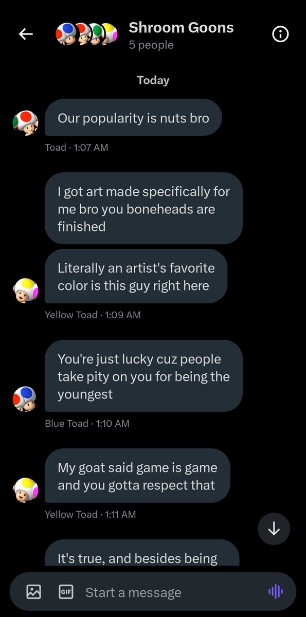 LeanToadstool02's tweet image. Shit gets tense behind the scenes