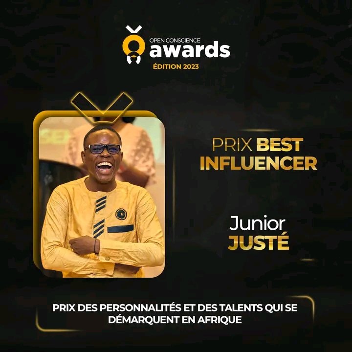 BEST INFLUENCER | <a href="/juniorjust6/">Junior Justé</a> 
Passionné de voyages et de musique Junior impacte de milliers de personnes depuis plus de 6 ans, à travers le partage de nouveauté musicales , la promotion d'entreprises, les astuces numériques, le tourisme et l'humour sur le web. 
Bravo Junior 🥰!
