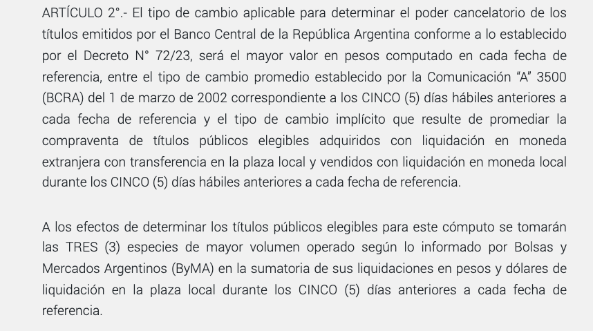 ngadano's tweet photo. La AFIP define q los Bonos del BCRA en USD para importadores podrán utilizarse para cancelar impuestos al tipo de cambio A3500 o MEP, el q sea más alto 
https://t.co/xPNNJrN3bd https://t.co/dFPSi287UU