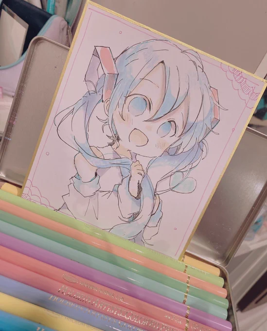 色鉛筆とコピック 