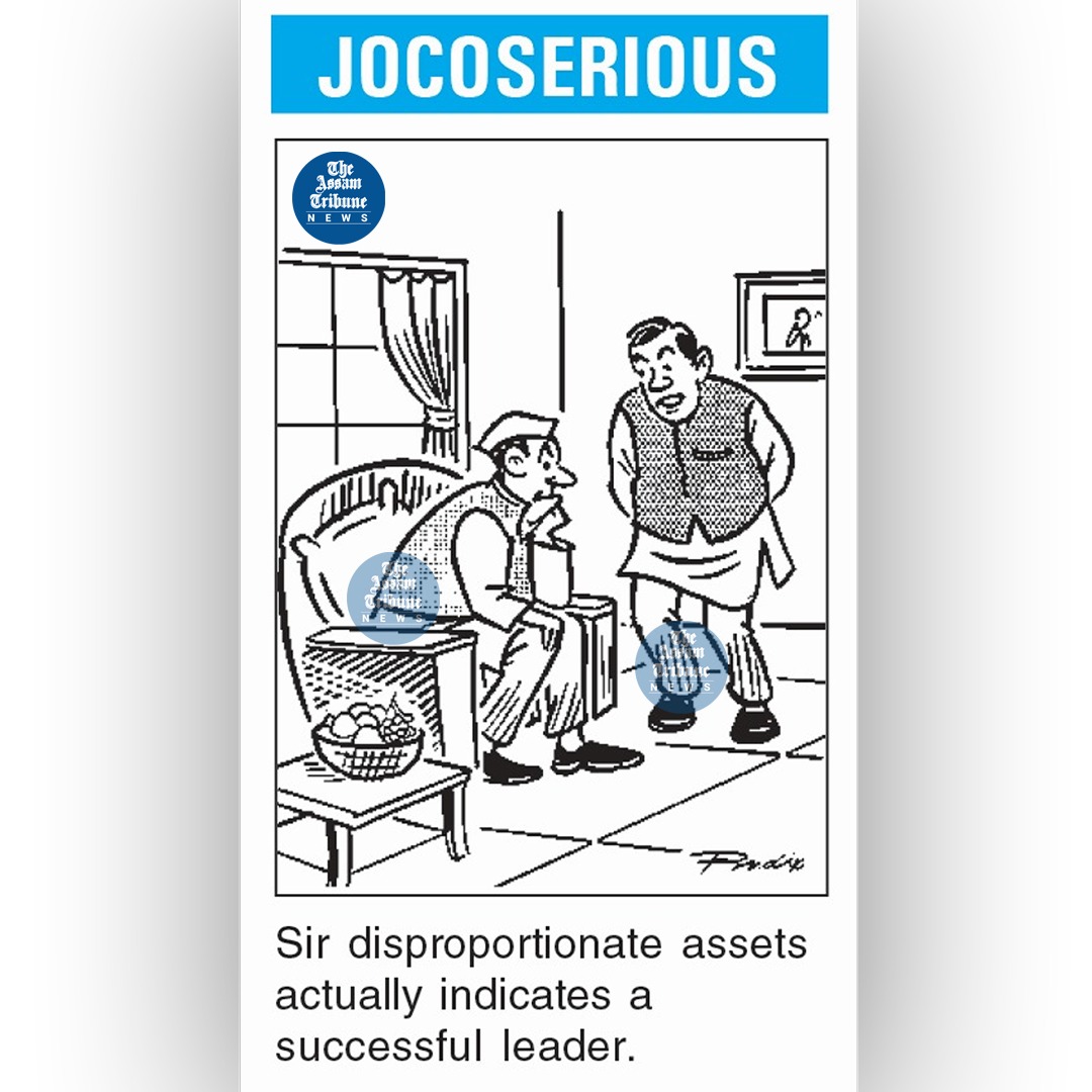 assamtribuneoff's tweet photo. Breaking the ice with a chuckle and a message! Our #Jocoserious comes with a twist of humour and a sprinkle of social insight. Laughter that makes you think!
#theassamtribune #SocialHumor #MediaBanter https://t.co/GzhPZBdmv7