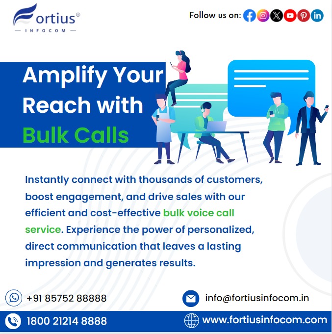 fortiusinfocom's tweet image. 📞Reach out to hundreds of contacts at once with our powerful Bulk Voice Call Service! 📞🌟 Connect personally and effectively with your audience, all at the touch of a button. Experience seamless communication like never before. #BulkVoiceCall #EfficientCommunication

👉…
