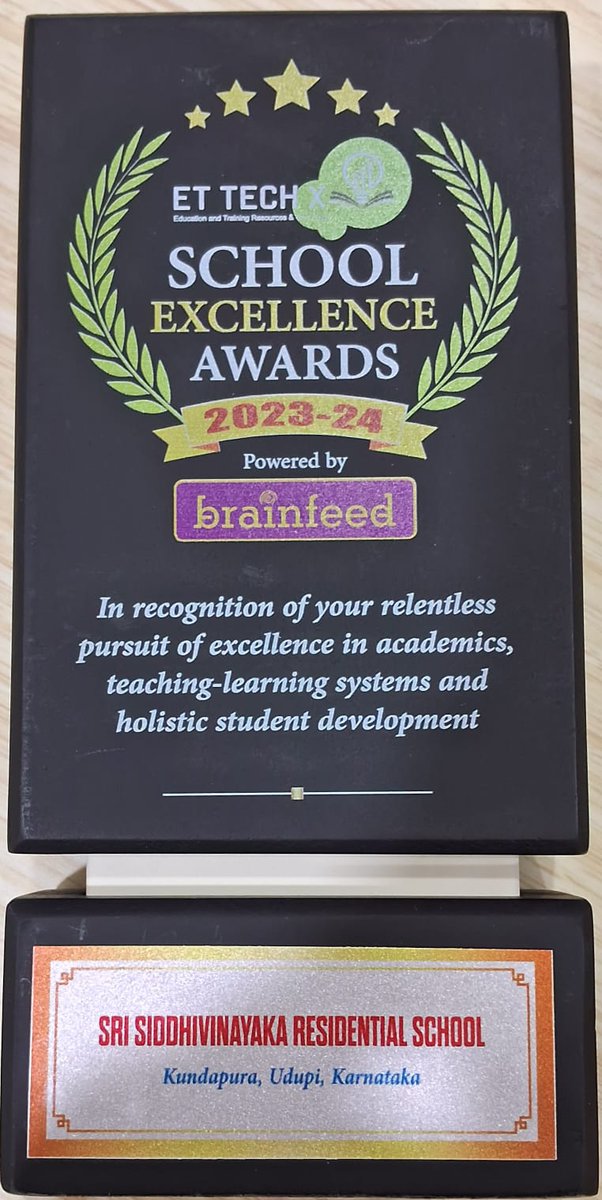 ResidentialSri's tweet photo. Another feather in the cap, another milestone achieved.
School Excellence Award - 2023 https://t.co/WBH5avBZe4