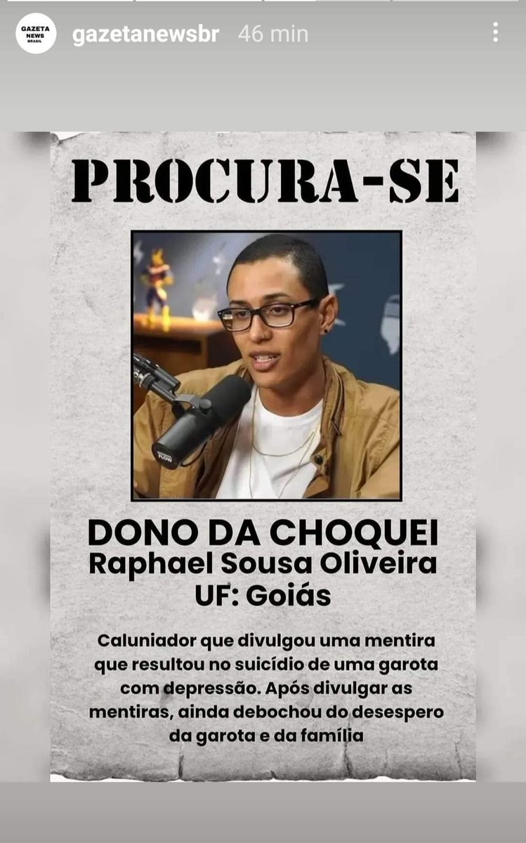 claufontoura3's tweet photo. Procura-se.
#ChoqueiNaCadeia
#ChoqueiGenocida
#ChoqueiMatei
#choqueimata
#ChoqueiTralha
#ChoqueiAssassina https://t.co/qomhop67wx