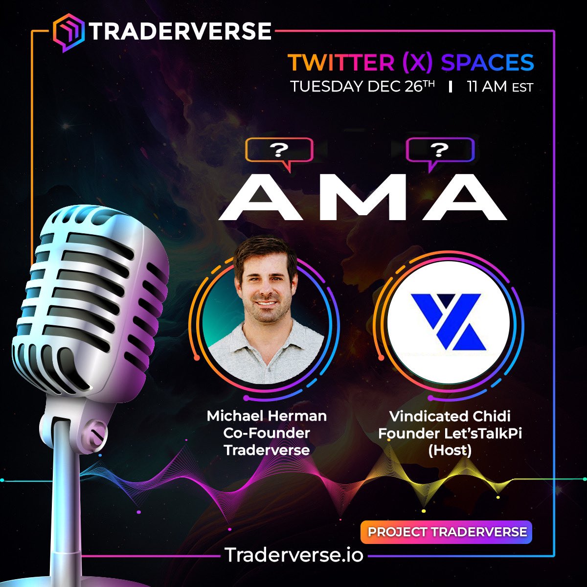Vindicatedchidi's tweet photo. 🎙️ @TRADERVERSEio | #AMA | #BULLRUN2024 

🚨Today, I will be hosting @HawkHoldings the CEO of @TRADERVERSEio

🕔5pm WAT / 11am EST

🚀 Space Link: https://t.co/y4NjYmkm7f

➡️To Reserve your spot for a chance to secure a personalized handle, join: https://t.co/pEEZYWP4tv https://t.co/jskZtj06xl