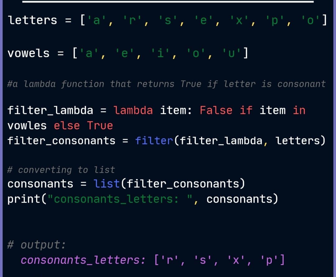 SparkABrain's tweet image. Using Filters in Python..
#Codingworld
