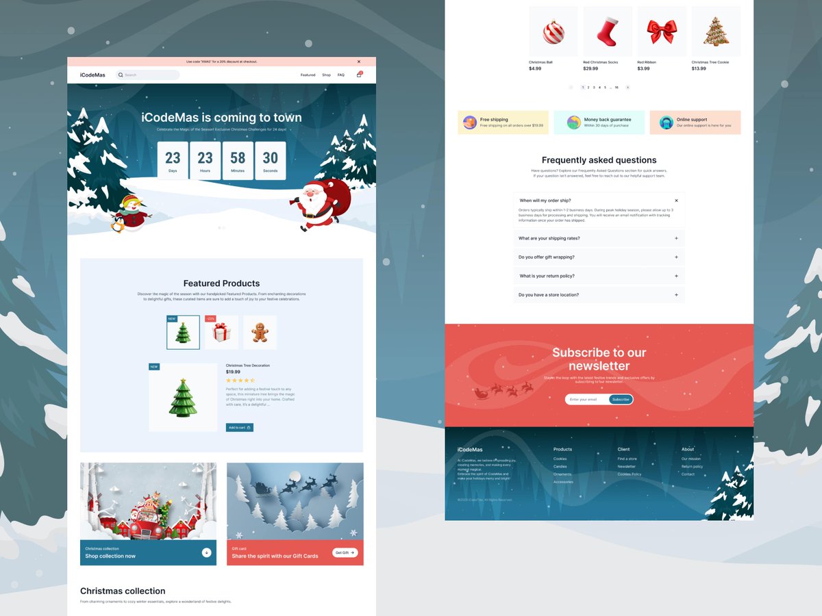 We've put together all 24 iCodeMas challenges into one massive holiday-themed website!

Ready to take on this PRO Challenge and add a valuable piece to your dev portfolio?

👉 icodethis.com/pro-challenges…

*As a Christmas bonus, we made this available for PRO Basic members too! 🎅