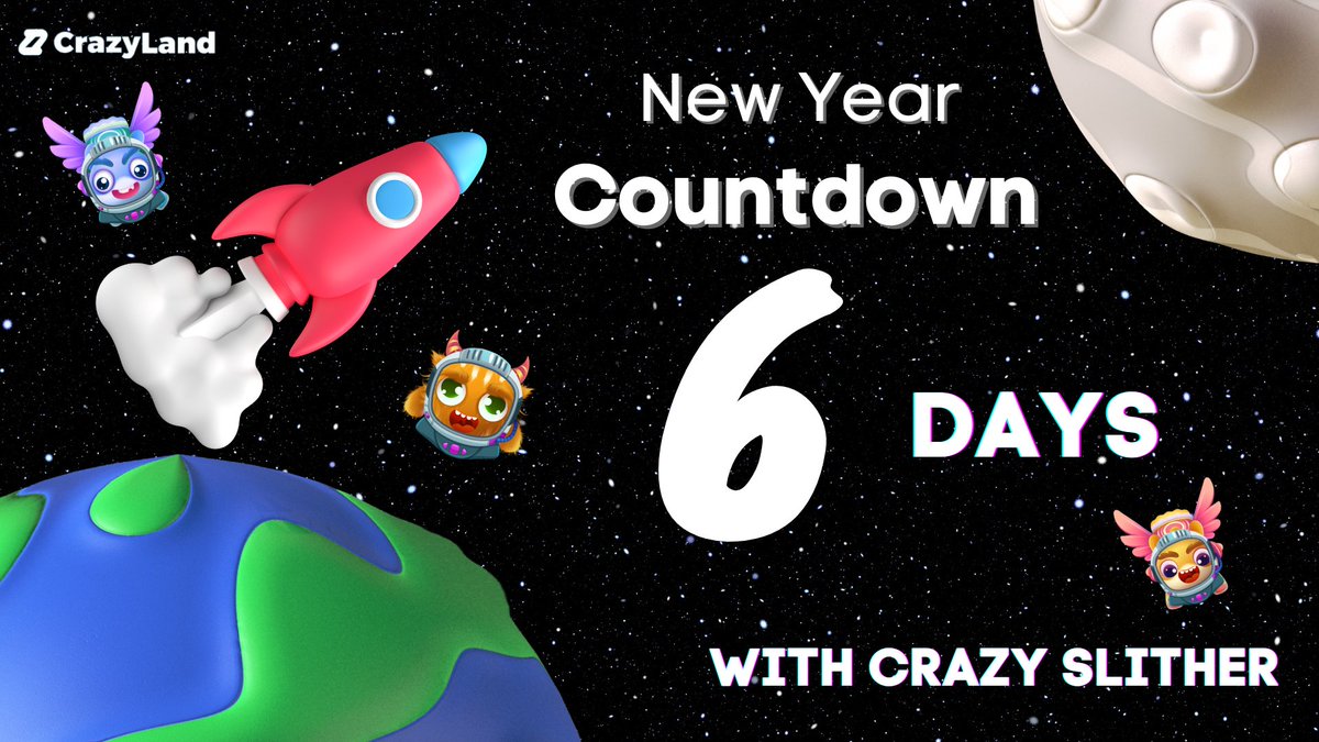 Crazylandio's tweet photo. 6 Days Left for New Year's Eve! 🎉✨ What's your countdown plan? 

How about a cozy countdown with Crazy Slither? 🐍🎮 

#NewYearsCountdown #CrazySlitherFun #Crazyslither #Web3gaming #NFT https://t.co/jHaLbw5RVk