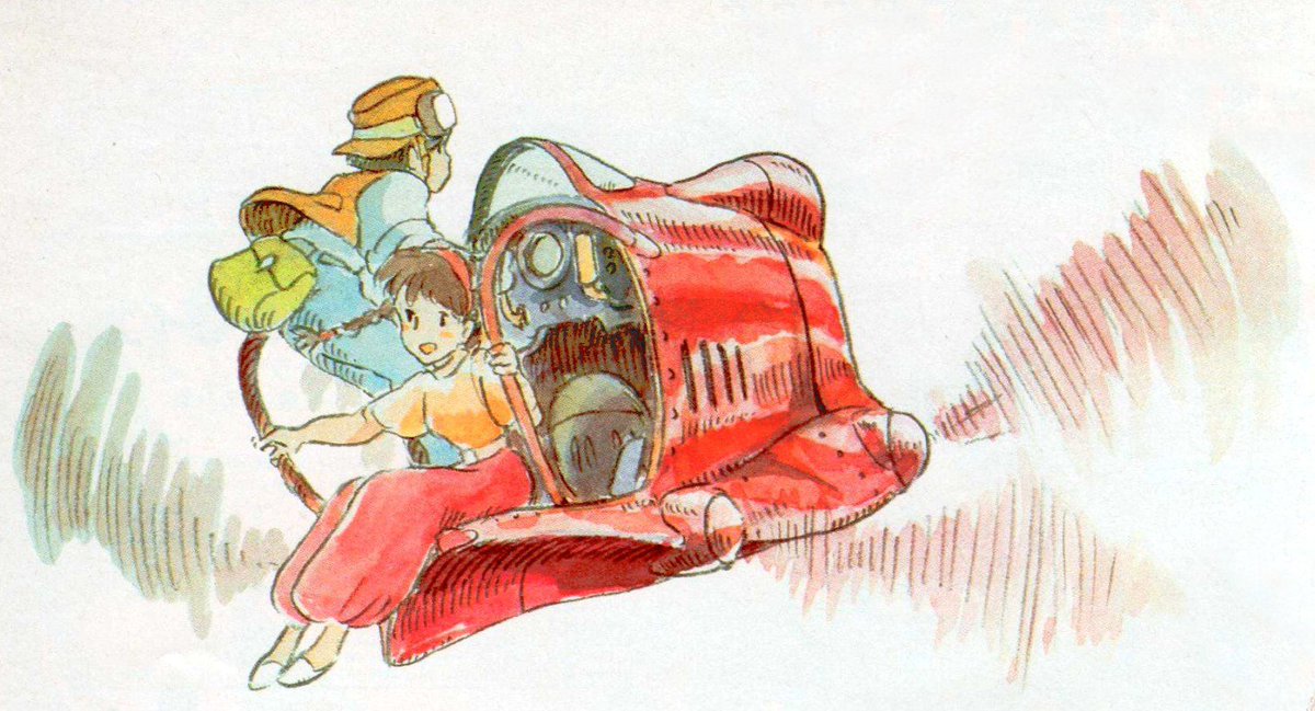 ani_obsessive's tweet photo. Concept art by Hayao Miyazaki for Castle in the Sky (1986), dir. Hayao Miyazaki, Studio Ghibli https://t.co/72AZfkqfNQ