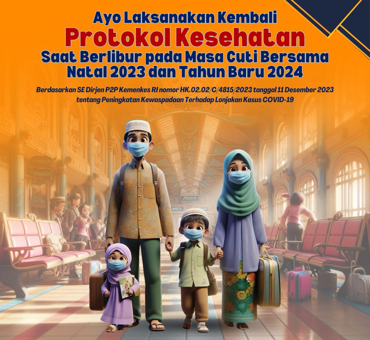 SitiKusmawati11's tweet image. Rayakan Natal dan Tahun Baru dengan aman! Lindungi diri dan orang lain dengan mematuhi protokol kesehatan.

#LiburanAman #Covid19
#BALvsSF #FTTB #あなたの2024年予定表 #UMIxV