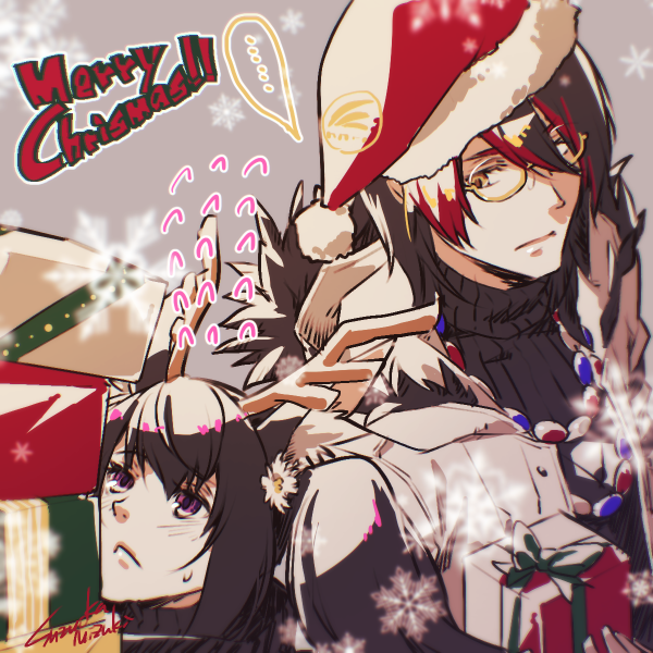 「遅れたけどメリーお前ら会話しろクリスマス! 」|水貴：頭割りBアラさ11のイラスト