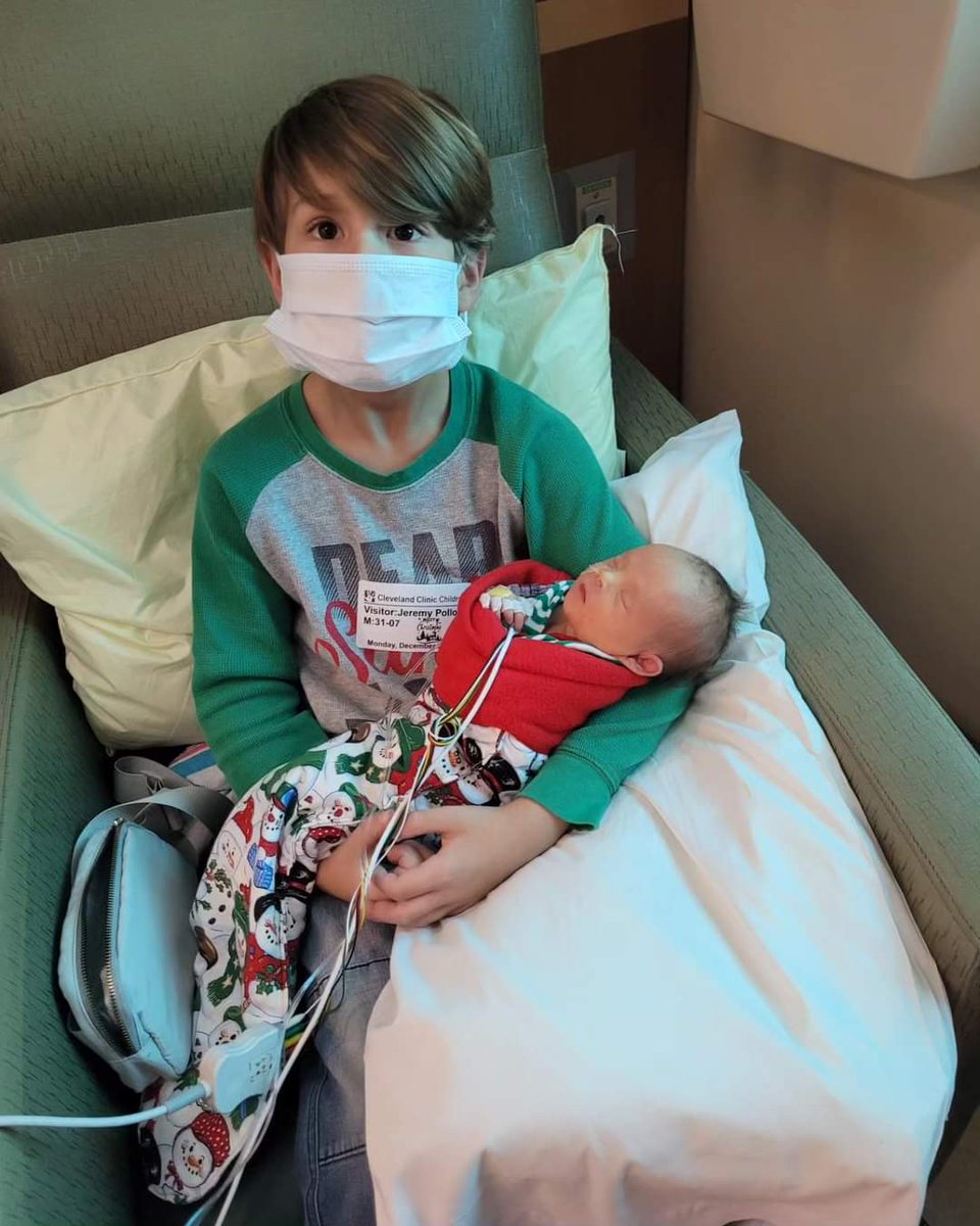 MyRealtorJeremy's tweet photo. Had a great Christmas with the kids being able to hold Liberty for the first time today.  
Nurses and Doctors at the Clinic have been amazing the past week. https://t.co/pPiAiL1uuK