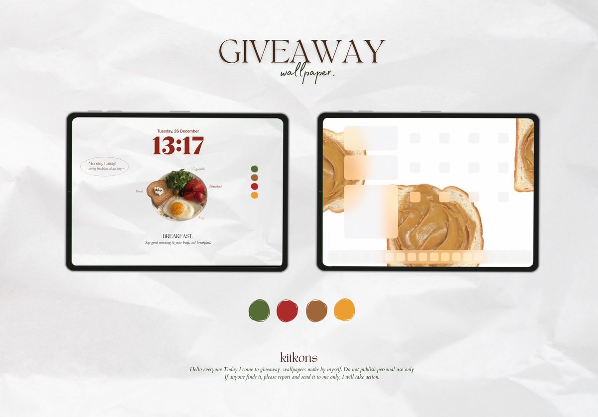 Giveaway iPad Wallpaper 🫑

Enjoy Eating ;-)) 🥣

pls rt before used - 

( wallpaper on mention👇🏿)

#แจก #แจกวอล #แจกวอลเปเปอร์ #wallpaper #giveaway #แจกpng #วอลเปเปอร์ #png