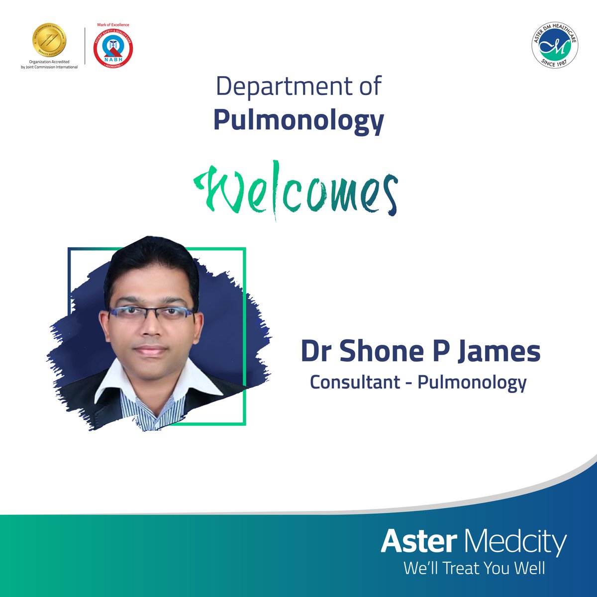 Exciting News at Aster Medcity! Thrilled to welcome Dr. Shone P James, as a Consultant in Pulmonology, at Aster Medcity. He is specialized in treating Allergic disorders, Asthma, COPD, Sleep disorders , Respiratory infections etc. 🧑‍⚕️asterhospitals.in/doctors/aster-… 📲 8111998098