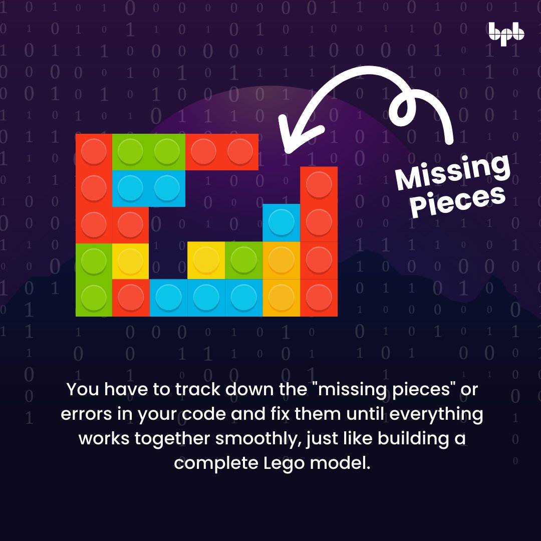 bpbonline's tweet image. Part 4 of our 'Explain Like I'm 5' series!
This time, we're diving into debugging...
#DebuggingDemystified #CodeExplained #TechSeries #LearningTech #CodingSimplified #TechAdventures #ELI5Coding #KidsWhoCode #ExploringCode #ProgrammingBasics #CodeWithKids #TechExplainedSimply