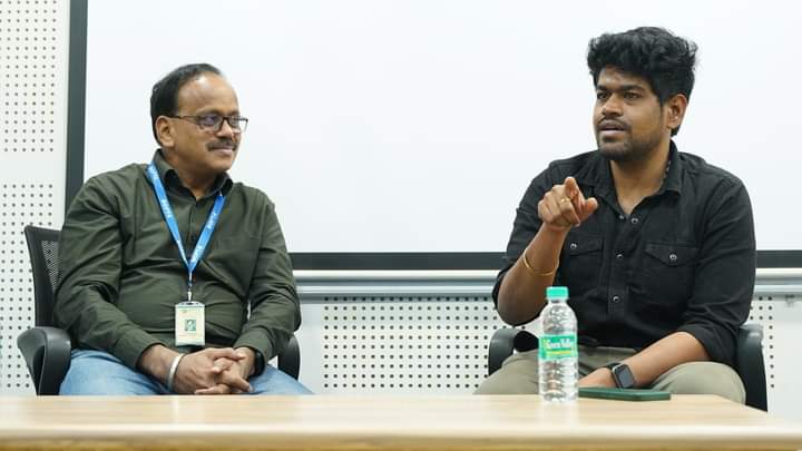 A Master Class with Director #Ramkumar of the acclaimed film #Parking at BOFTA yesterday . A great learning session to students :-)