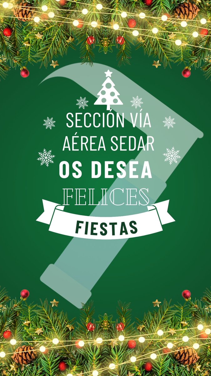 💫🎄Desde #VíaAéreaSEDAR queremos felicitarle estas fiestas y desearle un próspero año 2024 🎄💫