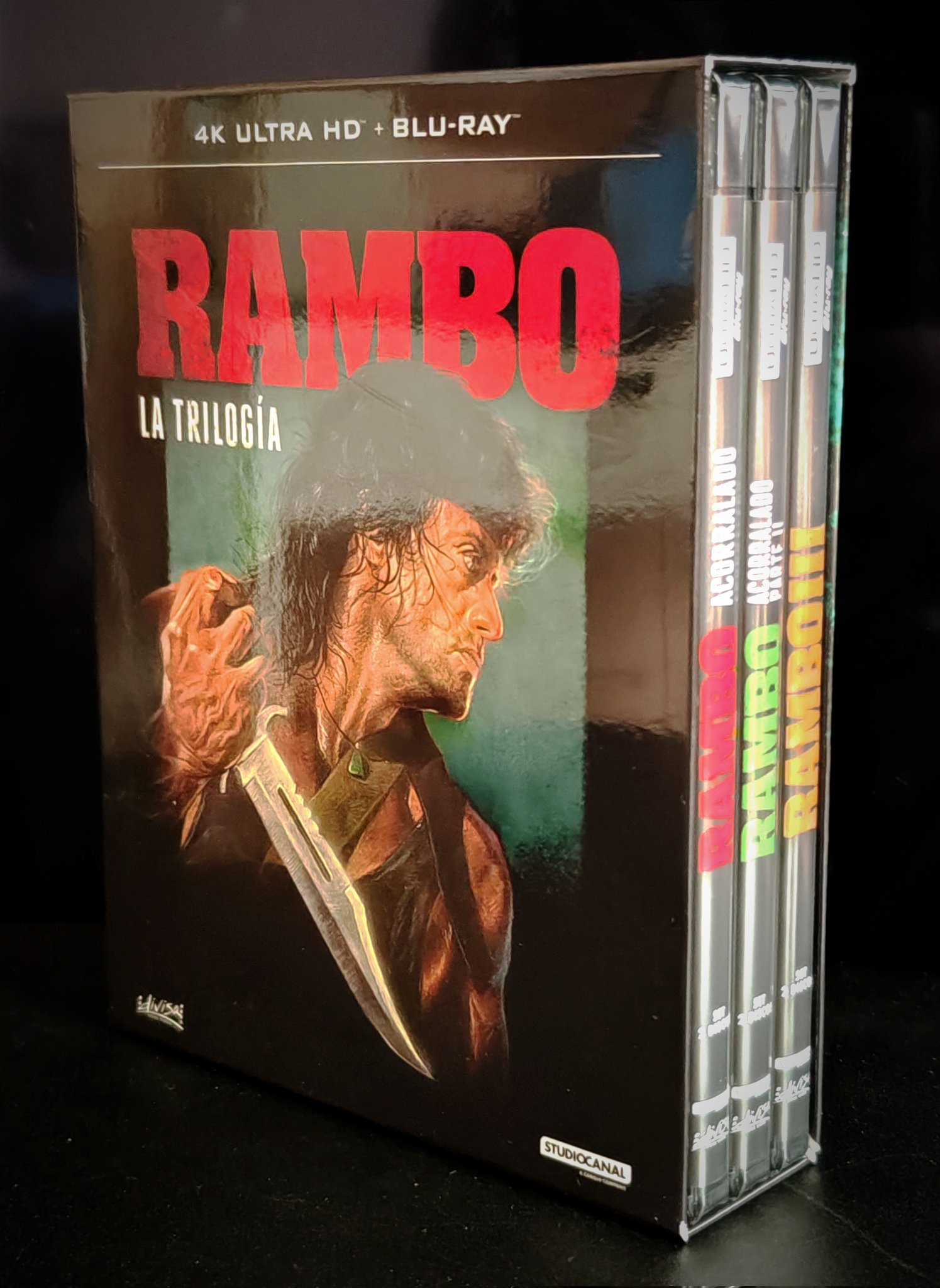 Rambo - La Trilogia (4K UHD + Blu-ray) Pack 3 peliculas: Acorralado Parte I  / Acorralado Parte