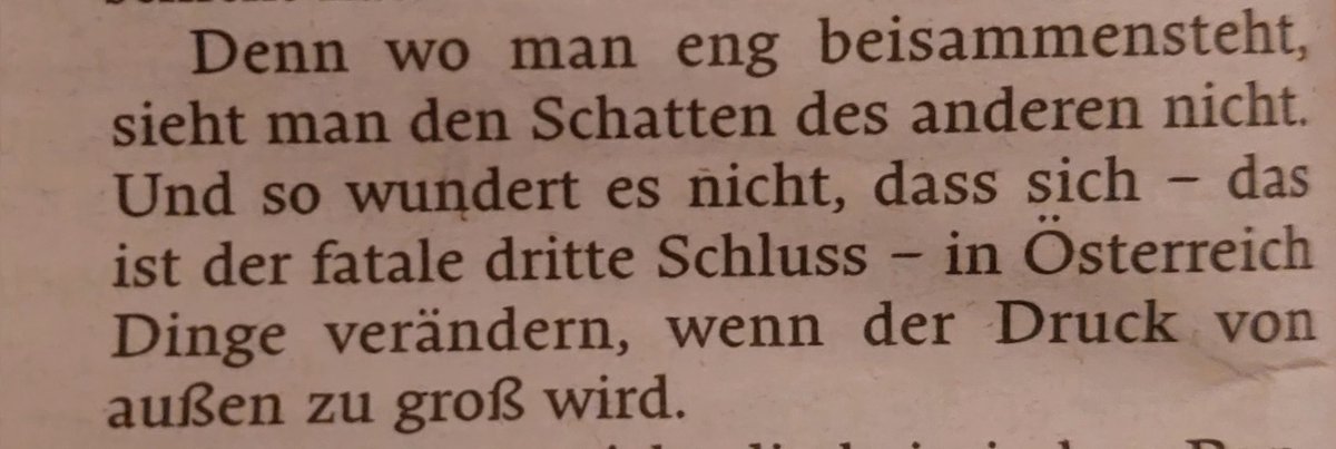 AdiBuxbaum's tweet image. Treffendes Zitat von @EvaKonzett zur #Verhaberung und wechselseitigen #Verblendung in 🇦🇹 ... via @falter_at 

Gilt für viele Bereiche: Schwarz &amp;amp; Blau, Politik &amp;amp; Medien, ...