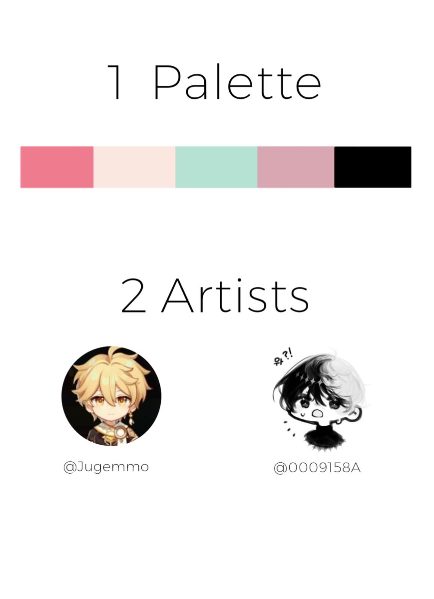 Jugemmo's tweet photo. 1 Palette 2 Artist Challange with @0009158A https://t.co/afNvrOiMmz