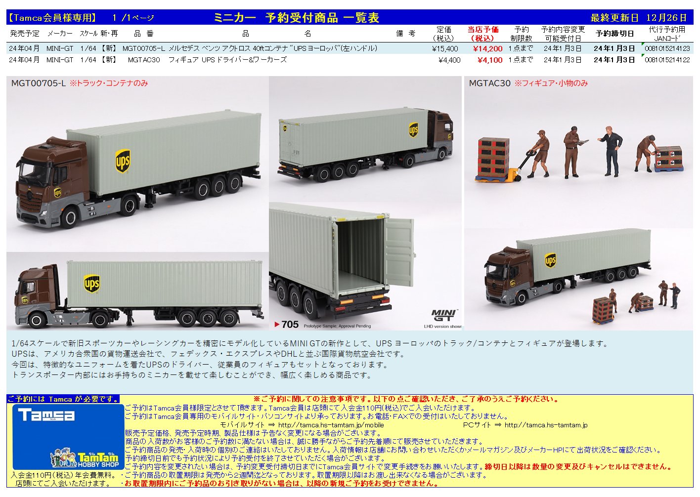 mini GT 1/64 メルセデス ベンツ アクトロス 40ftコンテナ