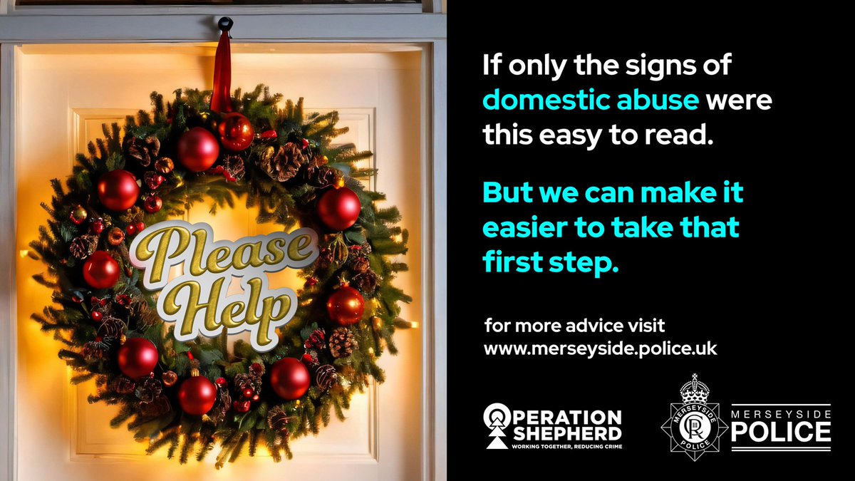 The festive period often sees an increase in incidents of domestic violence & we want victims to know we are here to help you if you reach out to us If you're a victim of domestic abuse, or know someone who is, & there's an emergency that's ongoing or life is in danger, call 999