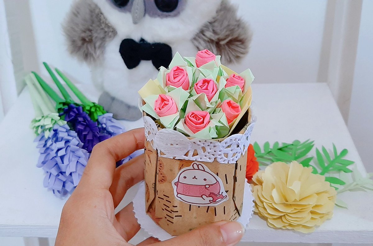 milelimecraft's tweet photo. Aku papercraft karna ga bakat crochet ☺ bahan seadanya. lumayan jadi kreatif + bisa bikin hiasan kamar/mainan sendiri. Yg mau tutorialnya ada di bio ya❤ https://t.co/wPgWcJfuYT
