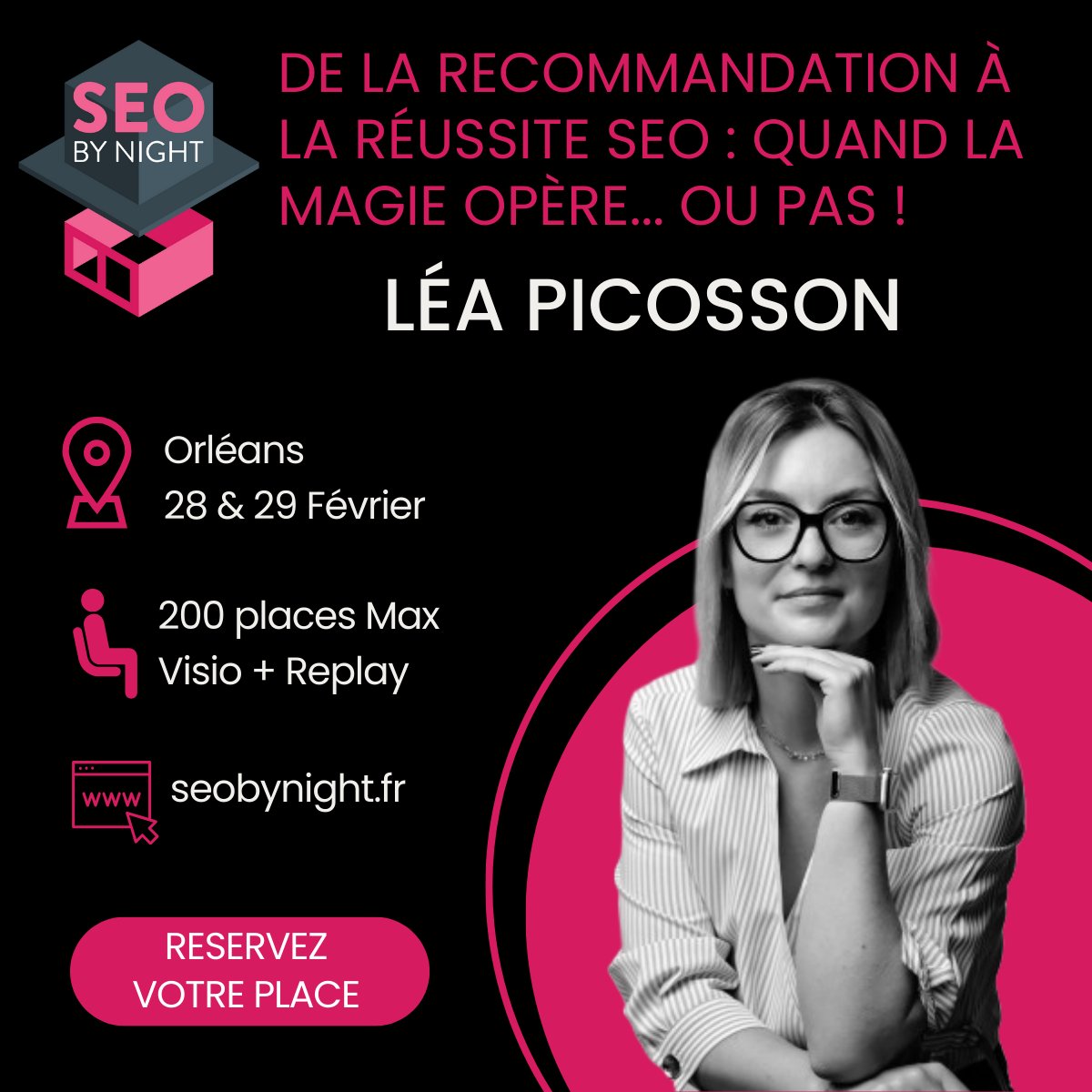 Elliott_bobiet's tweet photo. Retrouvez @seo_alchemist lors du #SEOByNight des 28 &amp; 29 Février 2024 !

Comment suivre et accompagner la mise en place des recommandations en SEO pour un projet réussi ?

https://t.co/LkXPzjPKVq

#SEO #Webmaketing #StratégieDigitale2024 #FormationSEO #LesMasterclassSEO #Digital https://t.co/4xTYZFpFAp