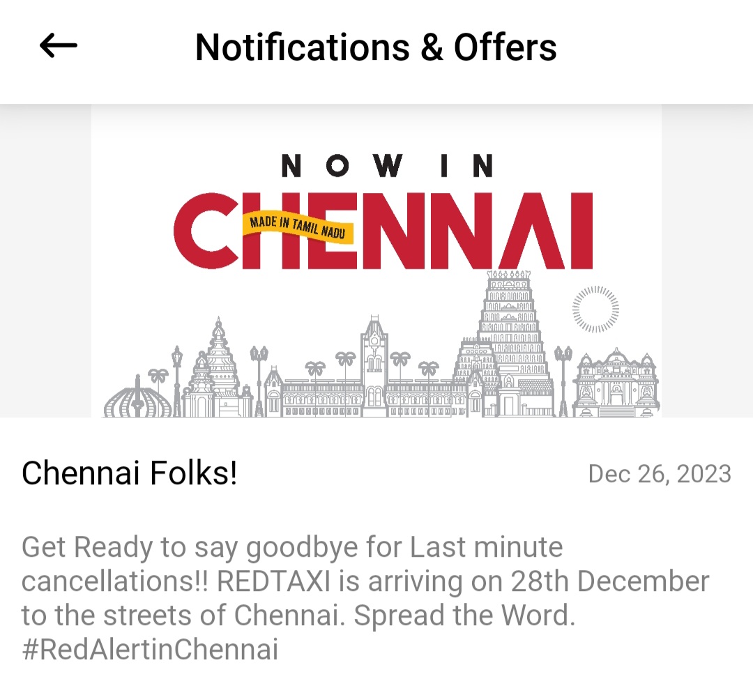 As a consumer I like the service provided by #RedTaxi in Coimbatore, 
Comparing with Uber and Ola they are far better for both driver and commuter.
And #Chennai you are getting such an wonderful operator! #RedAlertInChennai 
Who ever is using Uber Ola just try Red Taxi.