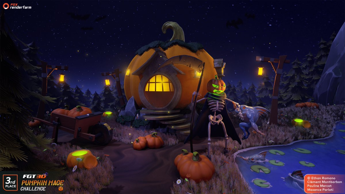 foxrenderfarm's tweet photo. 🎉Student Category #WinnersAnnouncement
Congrats to Ethan Romano for winning 3rd place in the #FGT3D #PumpkinMageChallenge!🥉🎃
Thank you for participating and showcasing your amazing talent ❤️
#3D #CGartist #cgi #animation #halloween #renderingchallenge #cgchallenge #3Dartist https://t.co/Ak4jWSiPHJ