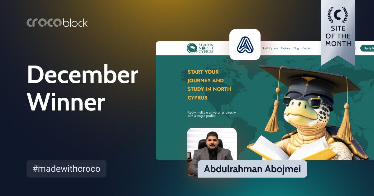 MRcrocoblock's tweet image. The December site of the month is an education website, studyinnc.com, by @aabojmei.

🚀All achieved with the power of #JetPlugins: JetEngine, JetElements, JetSearch, JetSmartFilters, JetPopup, JetMenu, JetThemeCore, JetFormBuilder

#wordpress #elementor