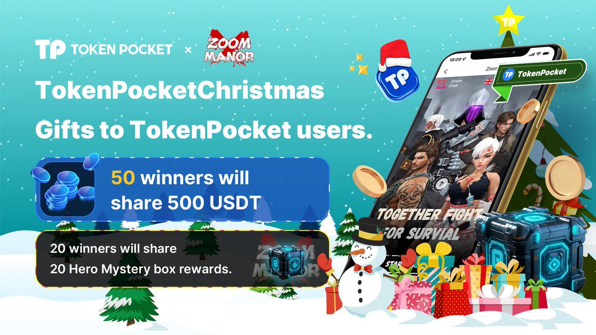 TokenPocket_TP's tweet photo. #TokenPocketChristmas ZoomManor #Giveaway!
🫶To Enter👇
https://t.co/JRCLWUETAQ

🧙‍♂️ZoomManor is a farm management🐣🌾and home-building game built on #X1▪️and multi-chains in the future🏡 @ZoomManor 

🪂50 winners will share 500 USDT and 20 winners will share 20 Hero Mystery Boxes!