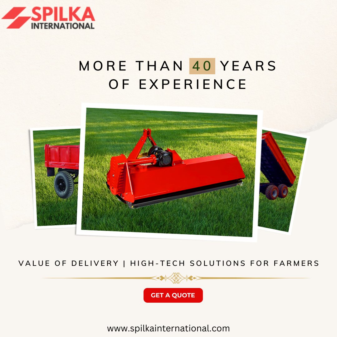 Over 40 Years of Farming Excellence! 🌾🚜 Providing top-quality implements crafted from four decades of expertise.

#SpilkaInternational #FarmingExcellence #40YearsStrong #AgriculturalInnovation #ExperiencedProvider #TrendingExperience #FarmingTools #40YearsExperience