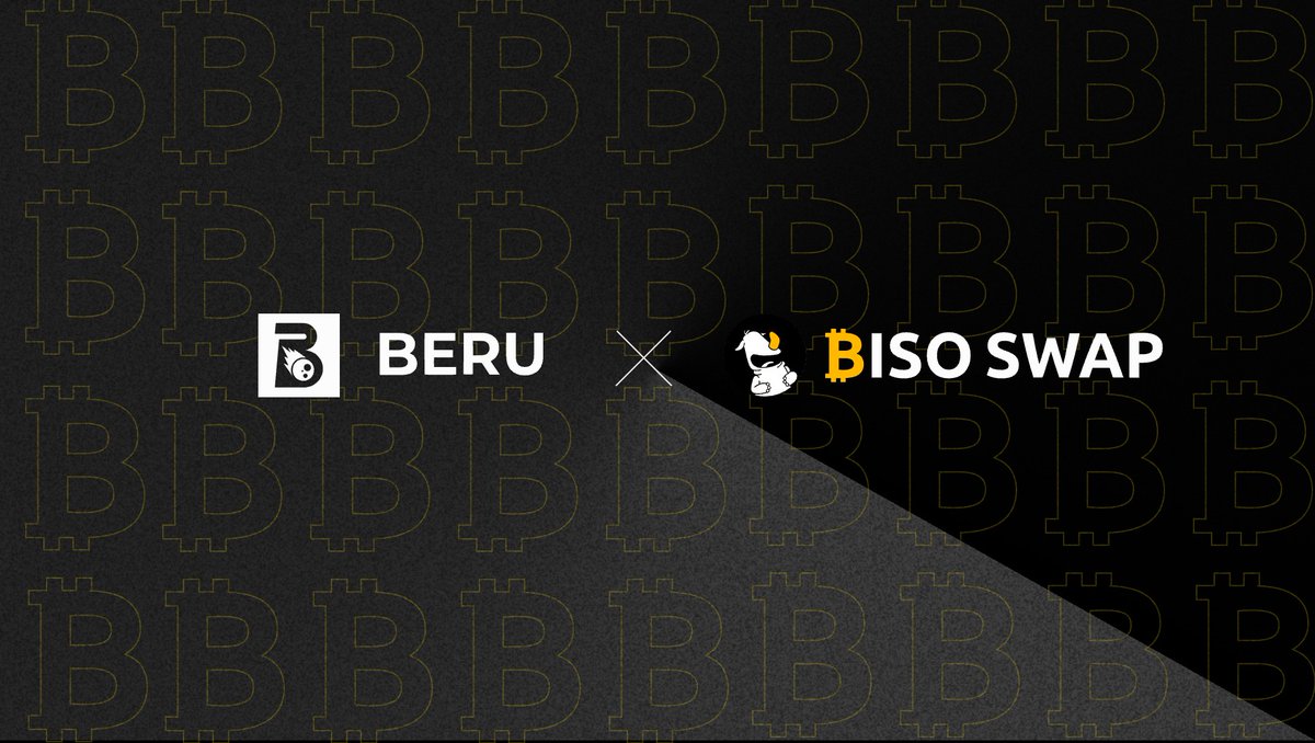 🤝Beru Protocol and the trailblazing IDO+Swap platform @BisoSwap have joined forces. 🚀As the pioneering AMM DEX in the #BRC20 ecosystem, Biso will propel our building on #Bitcoin Layer 2 network. Stay tuned for more!🌟 #BERU #Biso #BRC20 #Ordinals