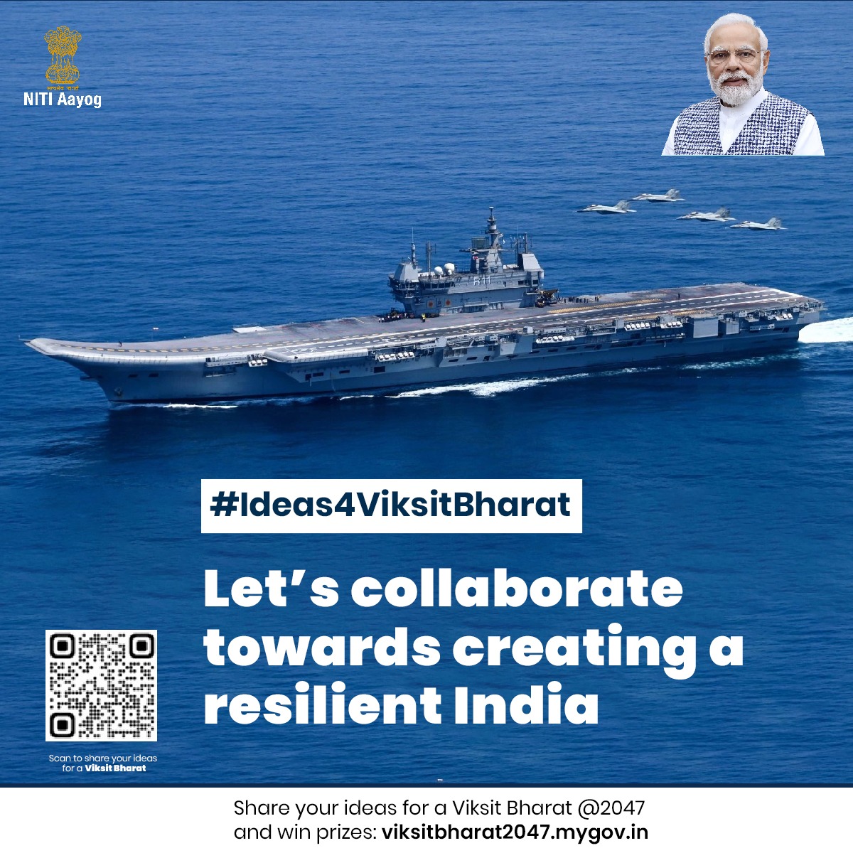 NITIAayog's tweet photo. Viksit Bharat @ 2047 envisions a safe environment for everyone with a holistic approach encompassing not only traditional defence measures but also cyber, economic, and social dimensions.

By prioritizing a comprehensive security strategy, Viksit Bharat aims to create a stable and resilient nation that can adapt to the challenges of the future.

Add to the Viksit Bharat vision by sharing your ideas for a Viksit Bharat @ 2047 and win prizes: https://t.co/VrmMuW27wI

#Ideas4ViksitBharat #NITIAayog