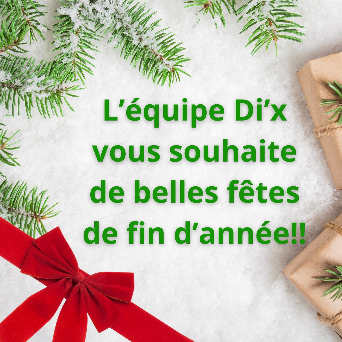 🎄✨ L'équipe Di’x vous souhaite un joyeux Noël et d'excellentes fêtes ! 🌟 Même pendant cette période, nous restons mobilisés pour répondre à vos besoins et résoudre les problèmes techniques. 🚀 Merci de faire partie de notre aventure Avenio !#JoyeuxNoël #Avenio