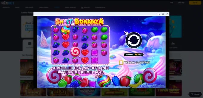 TRSweetBonanza's tweet photo. Rexbet'in Sweet Bonanza oyunuyla şekerli bir maceraya hazır mısınız? 🍭🎰 

Bu renkli ve heyecan dolu slot oyununda büyük kazançlar sizleri bekliyor! 🤑 

Rexbet Sweet Bonanza 👉https://t.co/kKUPukvp93

#Rexbet #SweetBonanza #SlotOyunu https://t.co/7bQZqjqe6w