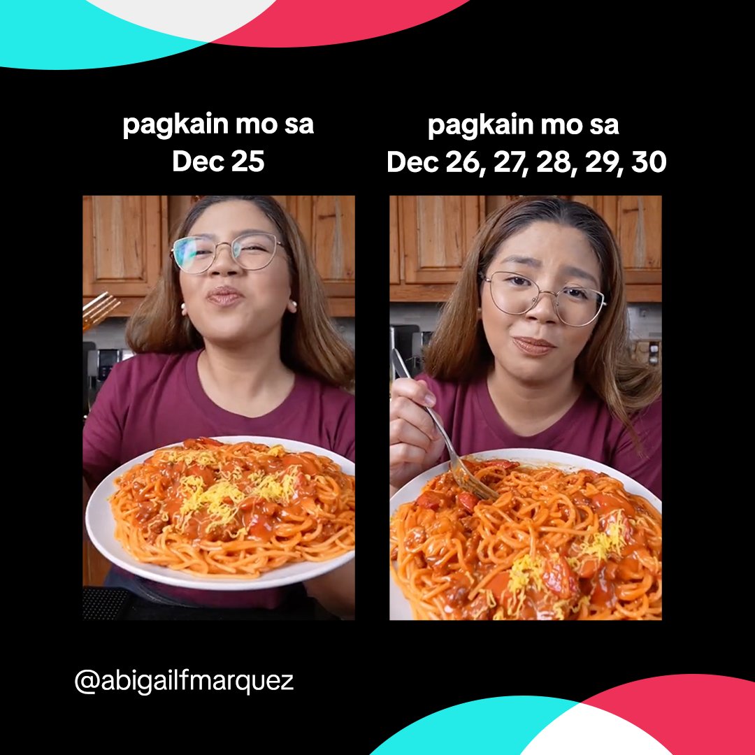 hanggang kelan aabot ang tirang spaghetti niyo? 🍝 #EatsChristmas