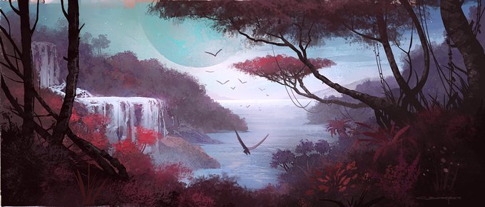 「bird landscape」 illustration images(Latest)